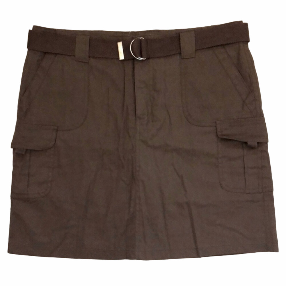 Brown Belted Women's Skort, Size 9